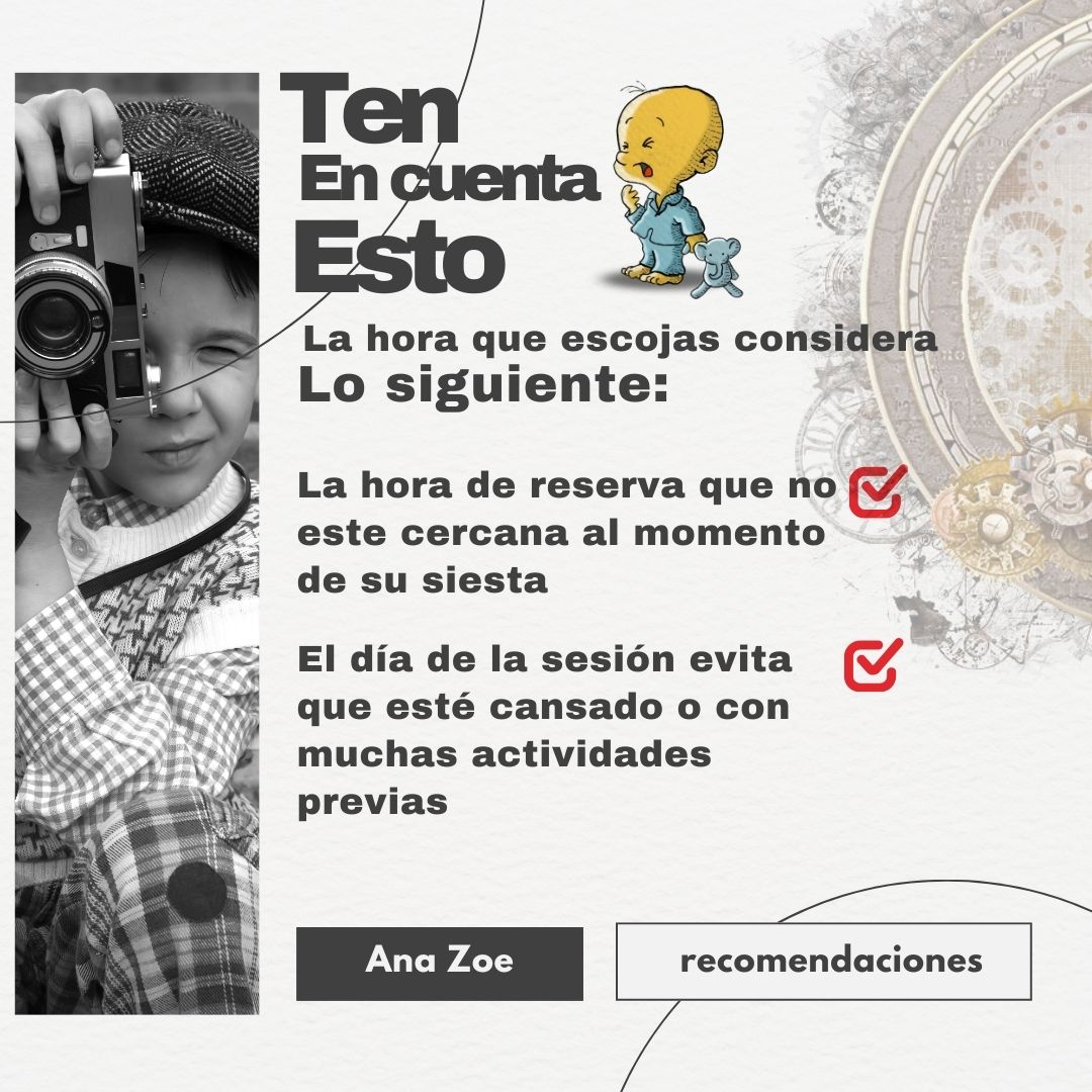 RECOMENDACIONES PARA TU SESIÓN FOTOGRÁFICA CON TU HIJO ( A)