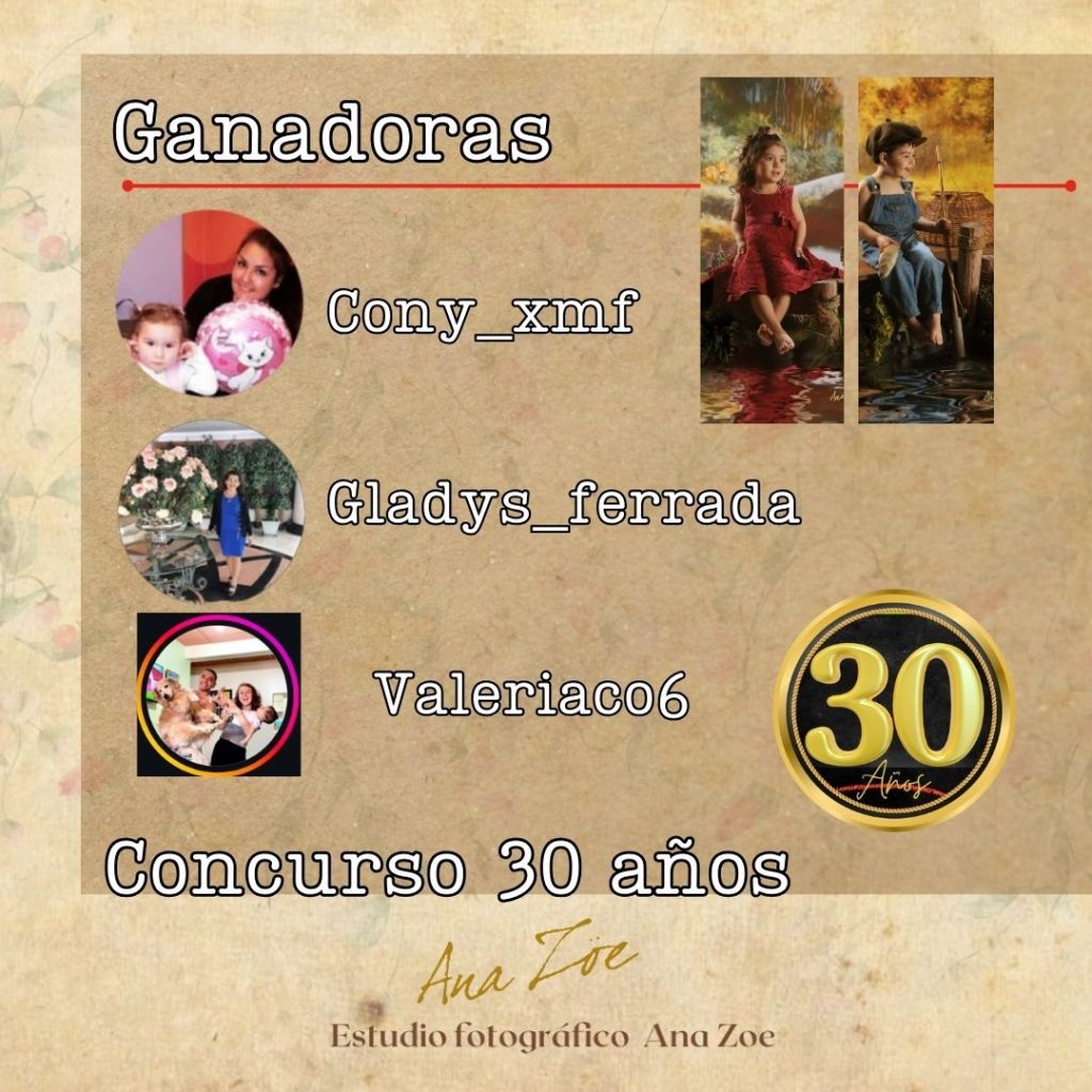 RESULTADOS SORTEO 30 AÑOS ANA ZOE